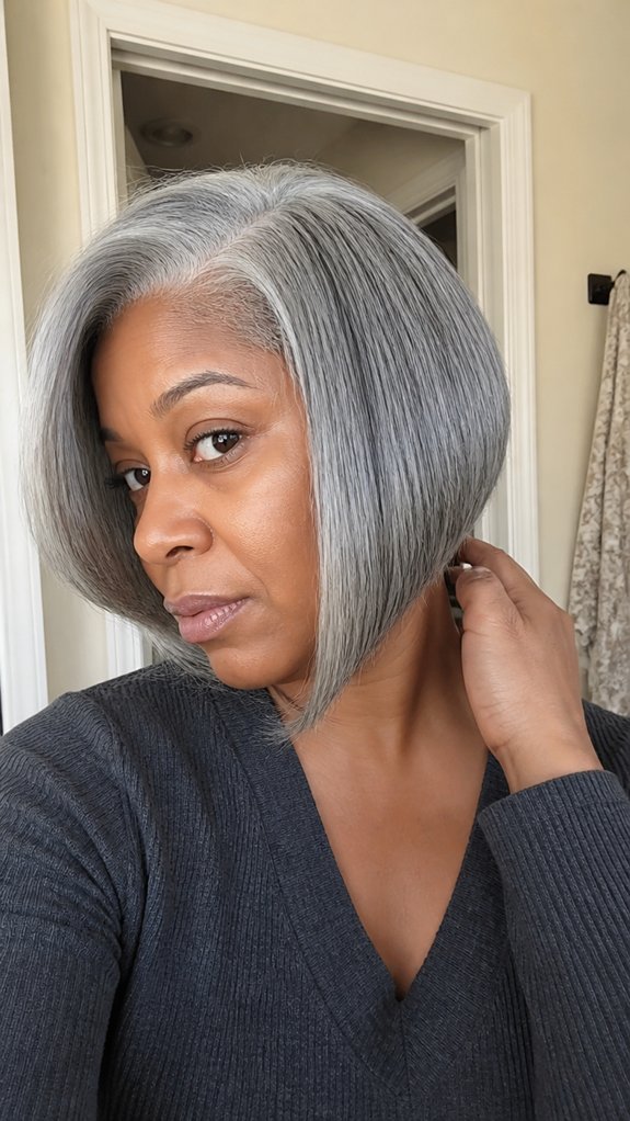 polished angled bob routine