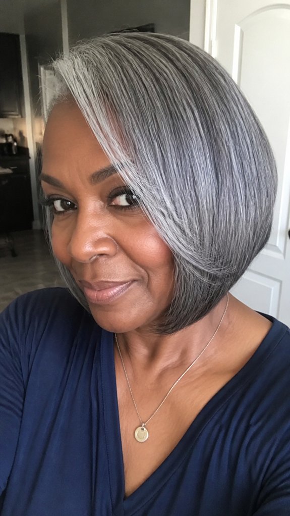 sleek stacked angled bob
