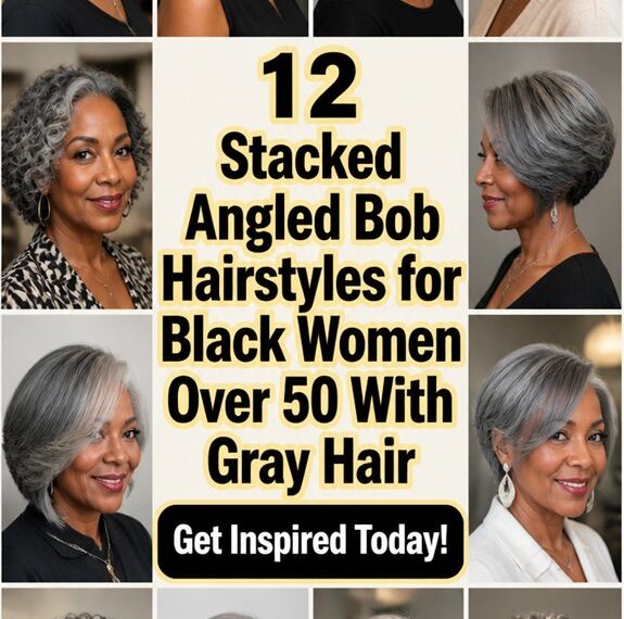 stacked angled bobs for gray