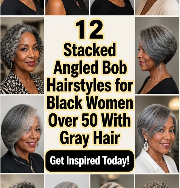 stacked angled bobs for gray