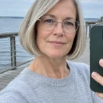 Blunt chin bob with a dense one-length perimeter