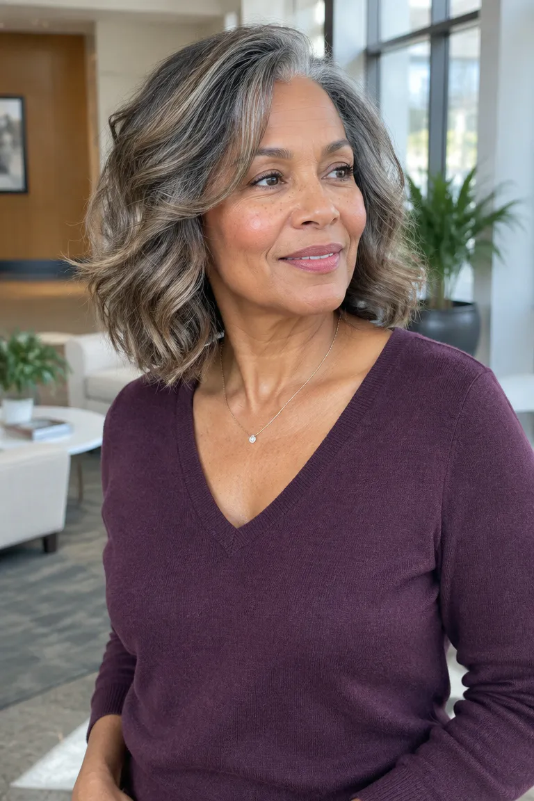 Wavy lob with loose movement and a strong perimeter