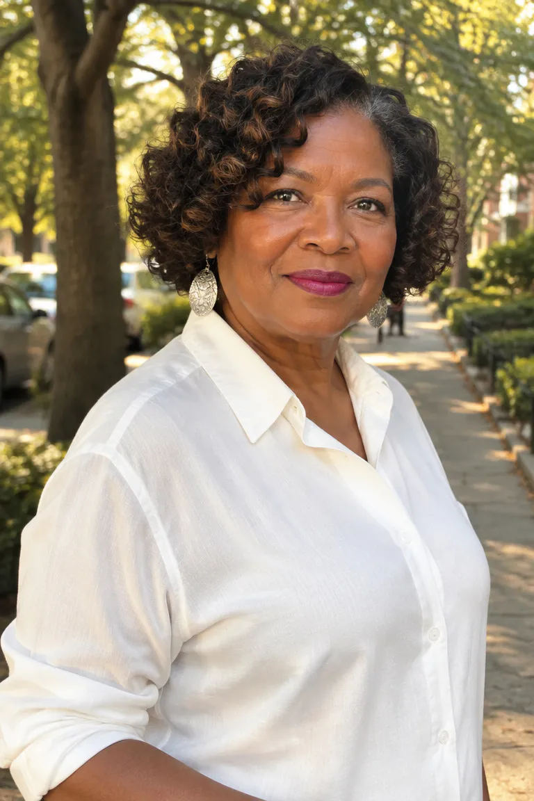 Short soft human-blend crochet curls in black-brown